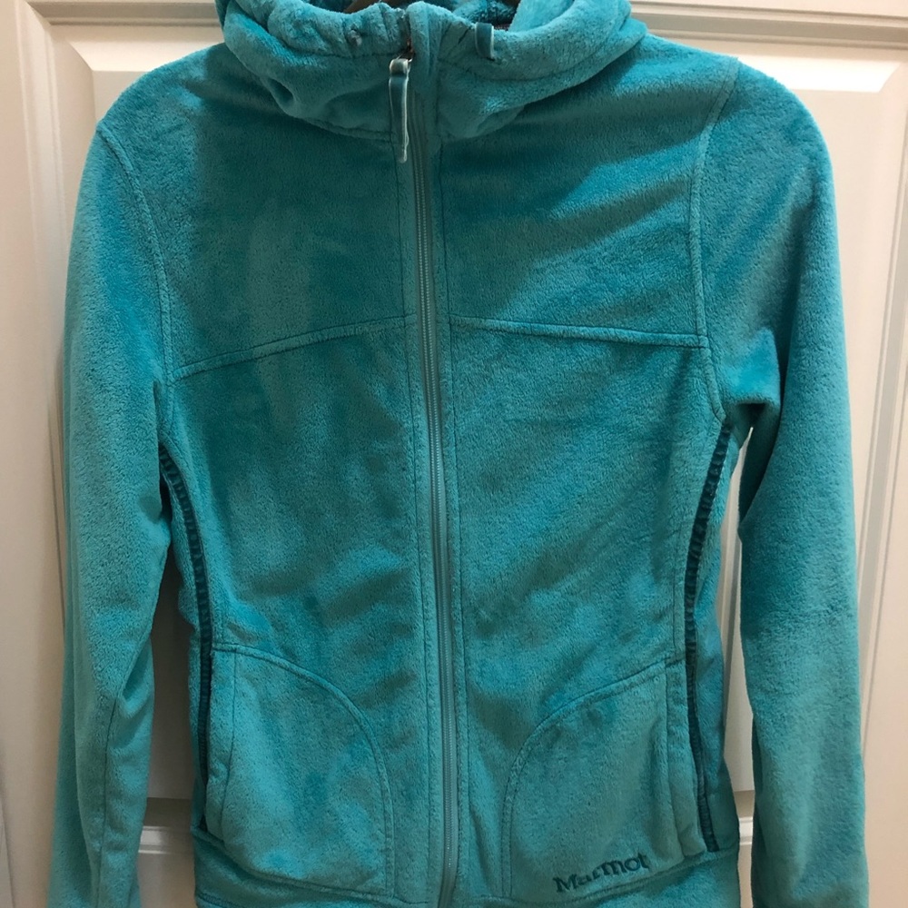 Marmot hooded velvet fleece jacket